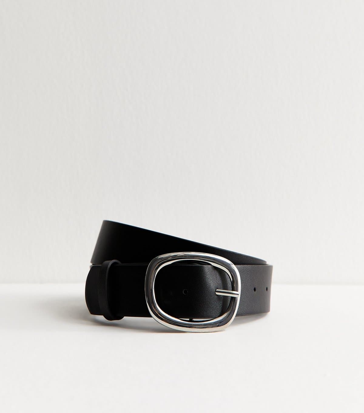 New Look New Look Black Faux Leather Buckle Jean Belt
