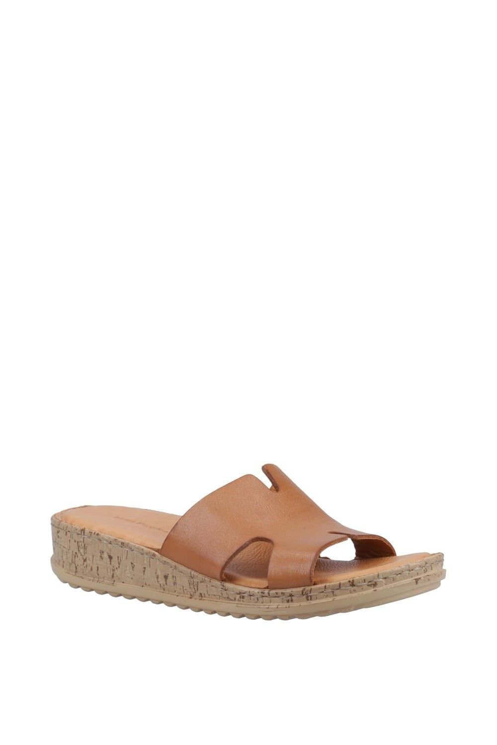 Hush Puppies Hush Puppies Tan Leather Mule Sandals