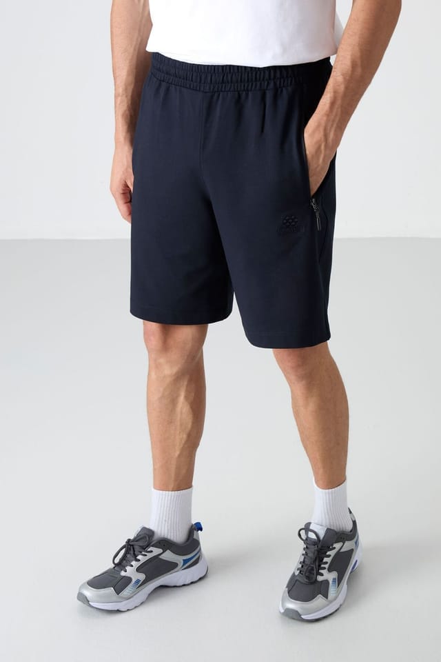 Tommy Life Tommy Life Men's Regular-fit Knit Sweat Shorts in Navy - 2
