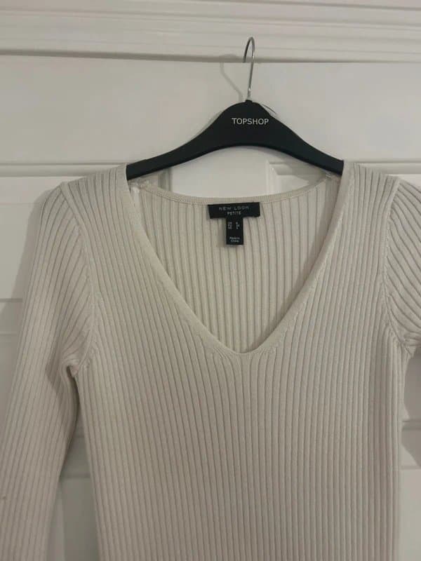 New Look New look white knitted midi dress