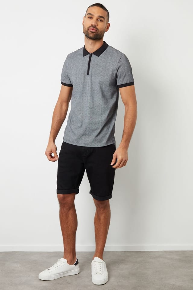 Threadbare Threadbare Men's 'Edmonton' Turn Up Denim Shorts in Black - 3