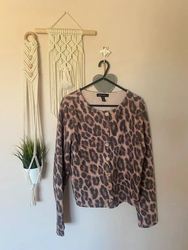 New Look New Look Leopard Animal Print Cardigan Size 12