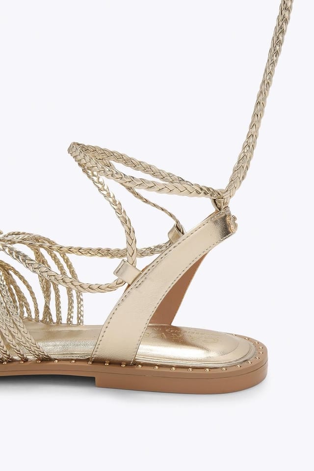 Carvela Carvela Women's 'Marina Flat Tie Sandal' Sandals in Gold - 3