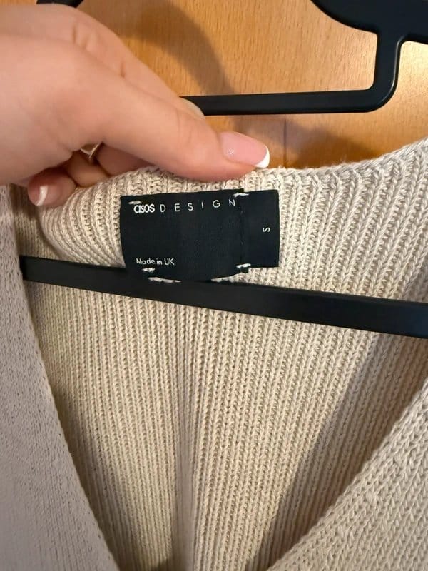 ASOS ASOS design knitted waist coat beige - 1
