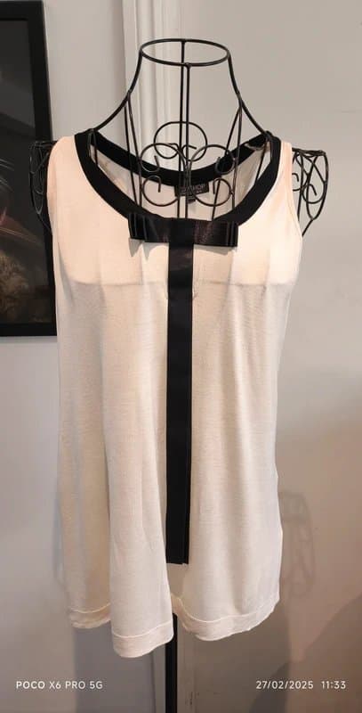 Topshop Pretty Smart Vest Top with Bow Detailing Size 10