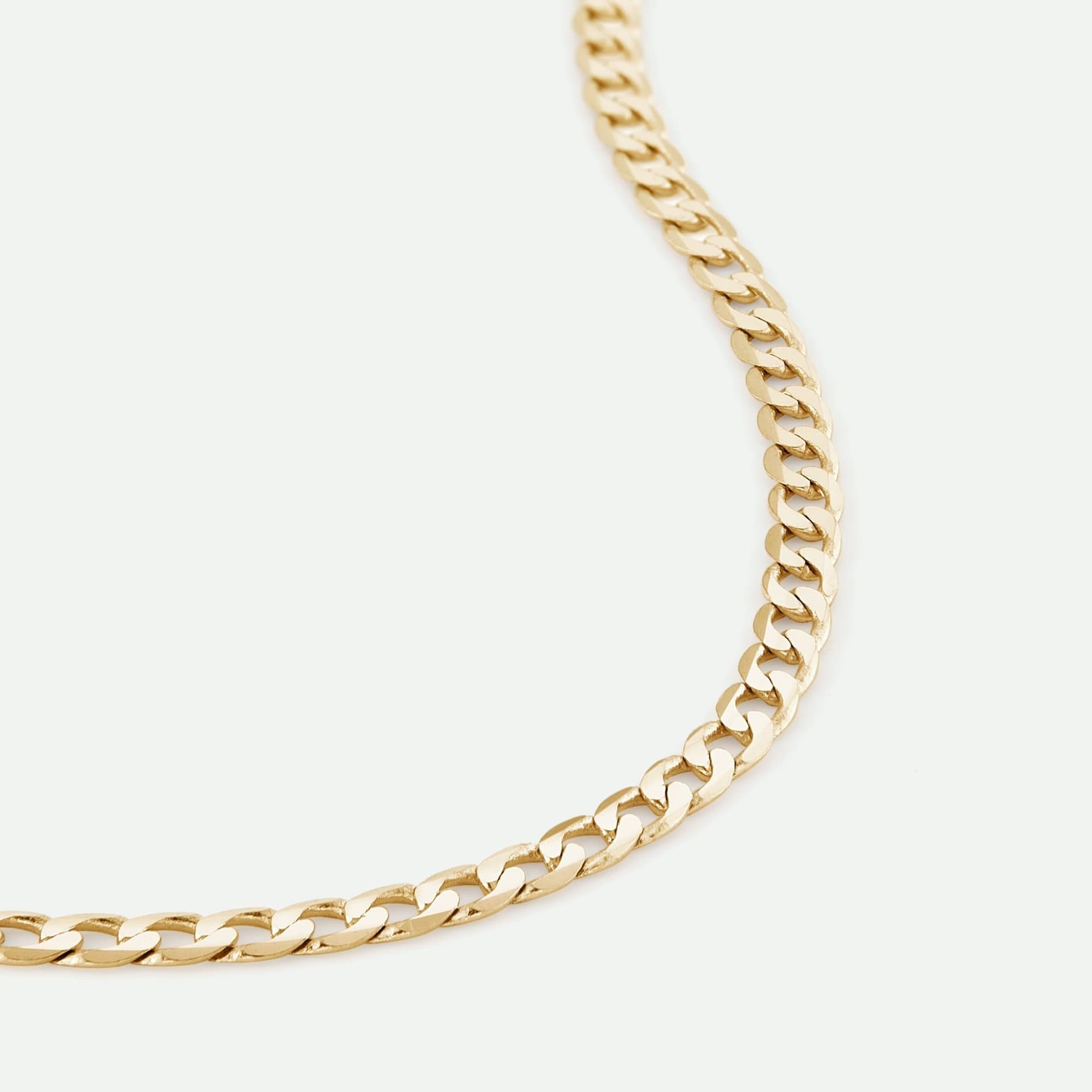 The Fine Collective The Fine Collective Women's 9ct Yellow Gold Solid Curb Chain (2.80mm) 20 inch