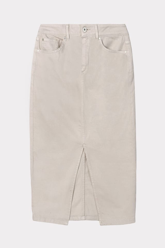 Kettlewell Kettlewell Women's Darla Denim Midi Skirt in Stone - 2