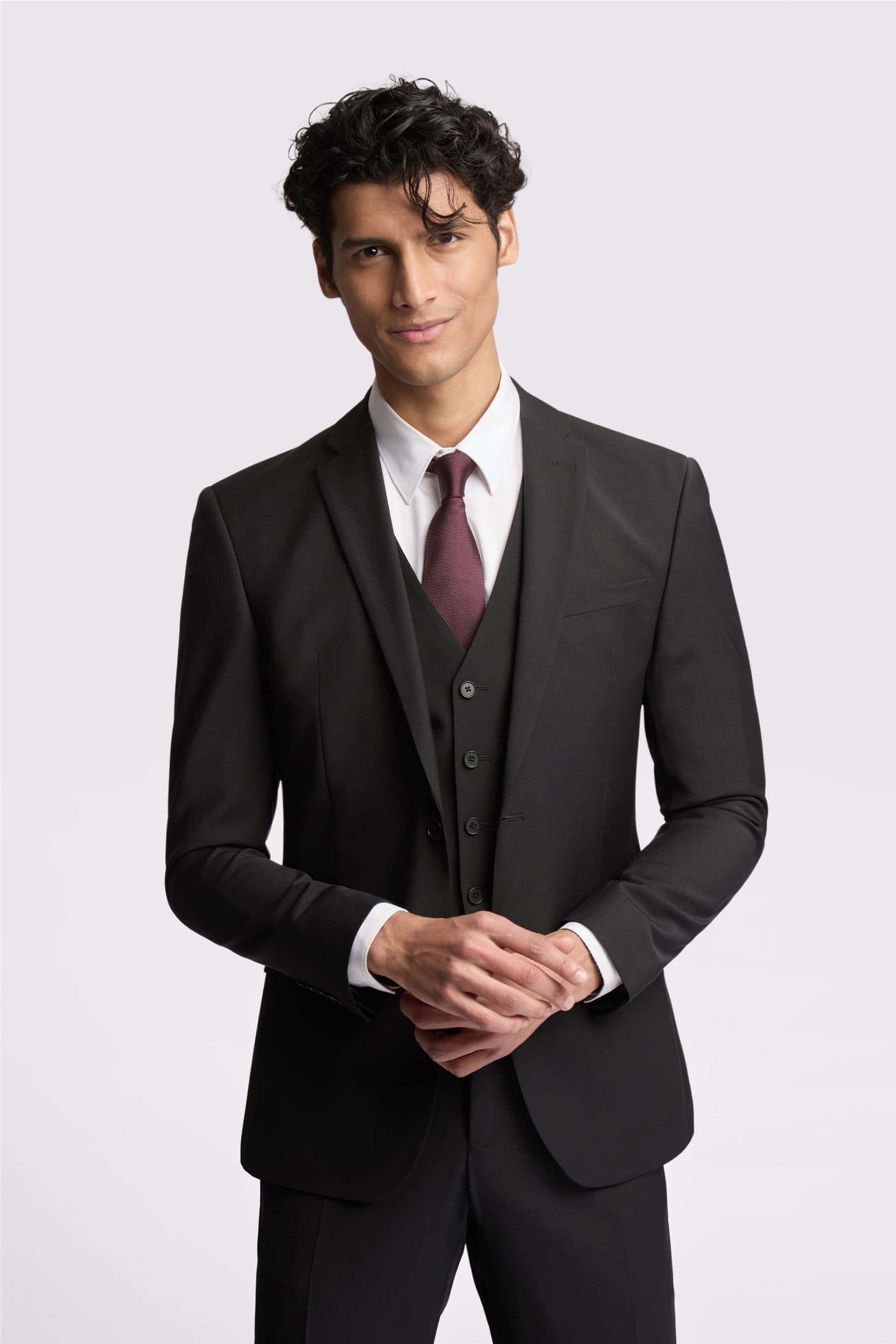 Ted Baker Ted Baker Men's Single Breasted Two Button Slim Fit Suit Jacket in Black