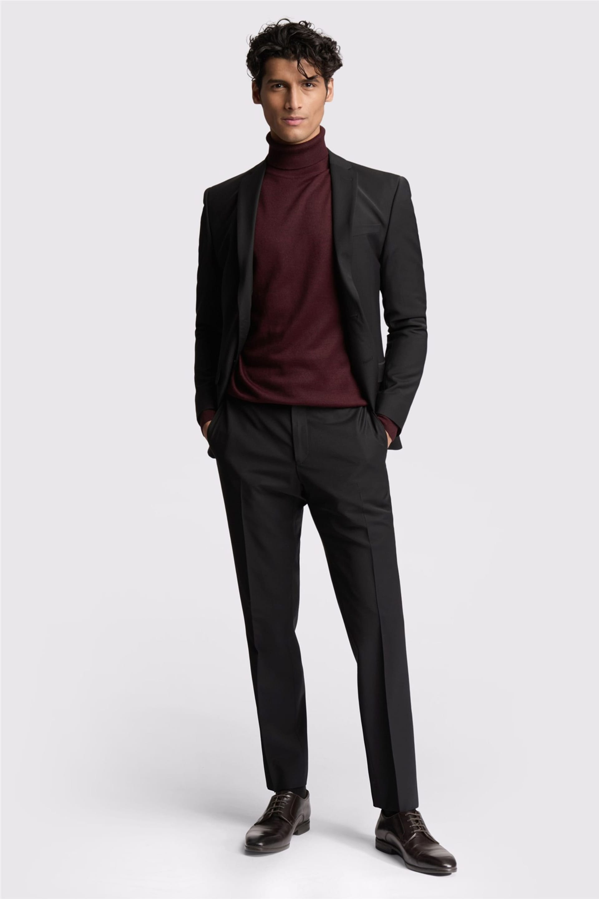 Ted Baker Ted Baker Men's Single Breasted Two Button Slim Fit Suit Jacket in Black - 4