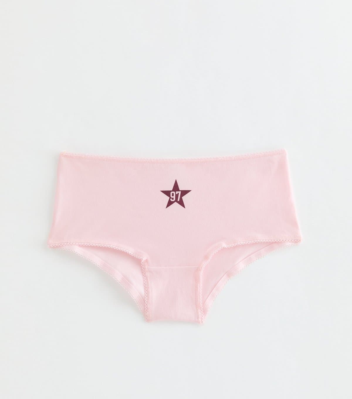 New Look Girls' Light Pink 97 Star Print Short Briefs New Look