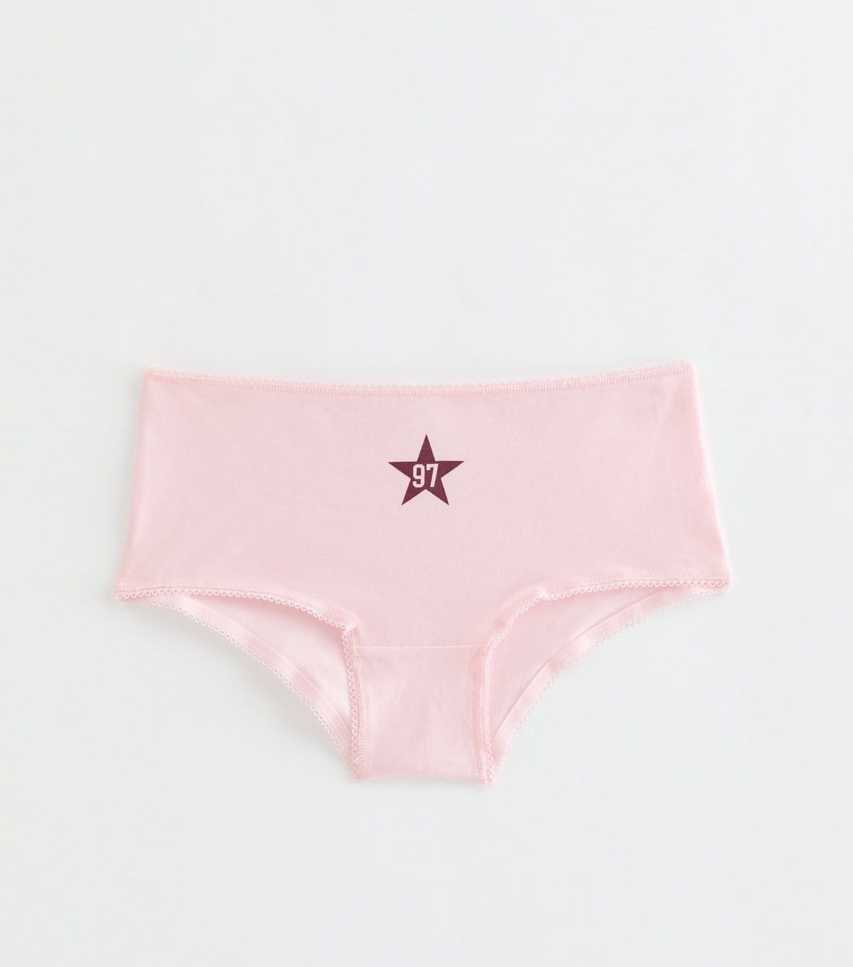 New Look Light Pink 97 Star Print Short Briefs