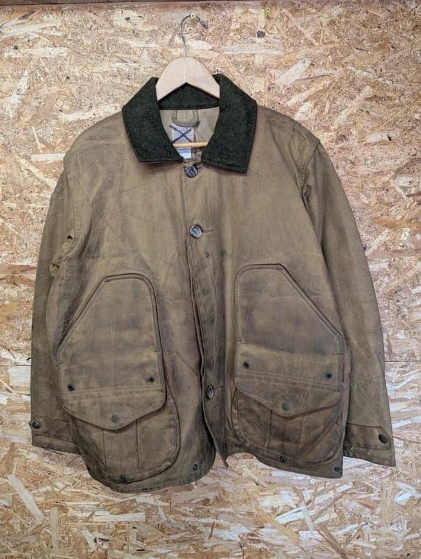 Filson Filson Tin Cloth Waterfowl Upland Coat Mens Large Duck Brown USA Style 635 Wool