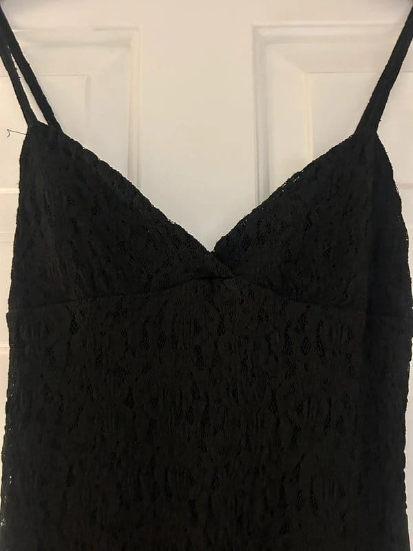 Bershka Black Lace Maxi Dress