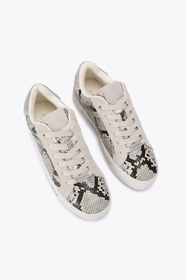 Carvela Carvela Women's 'Daze Jewel' Snake Print Trainers in Beige - 2