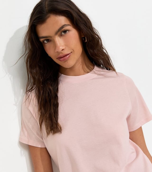 New Look Women's Light Pink Cotton T-Shirt New Look - 2
