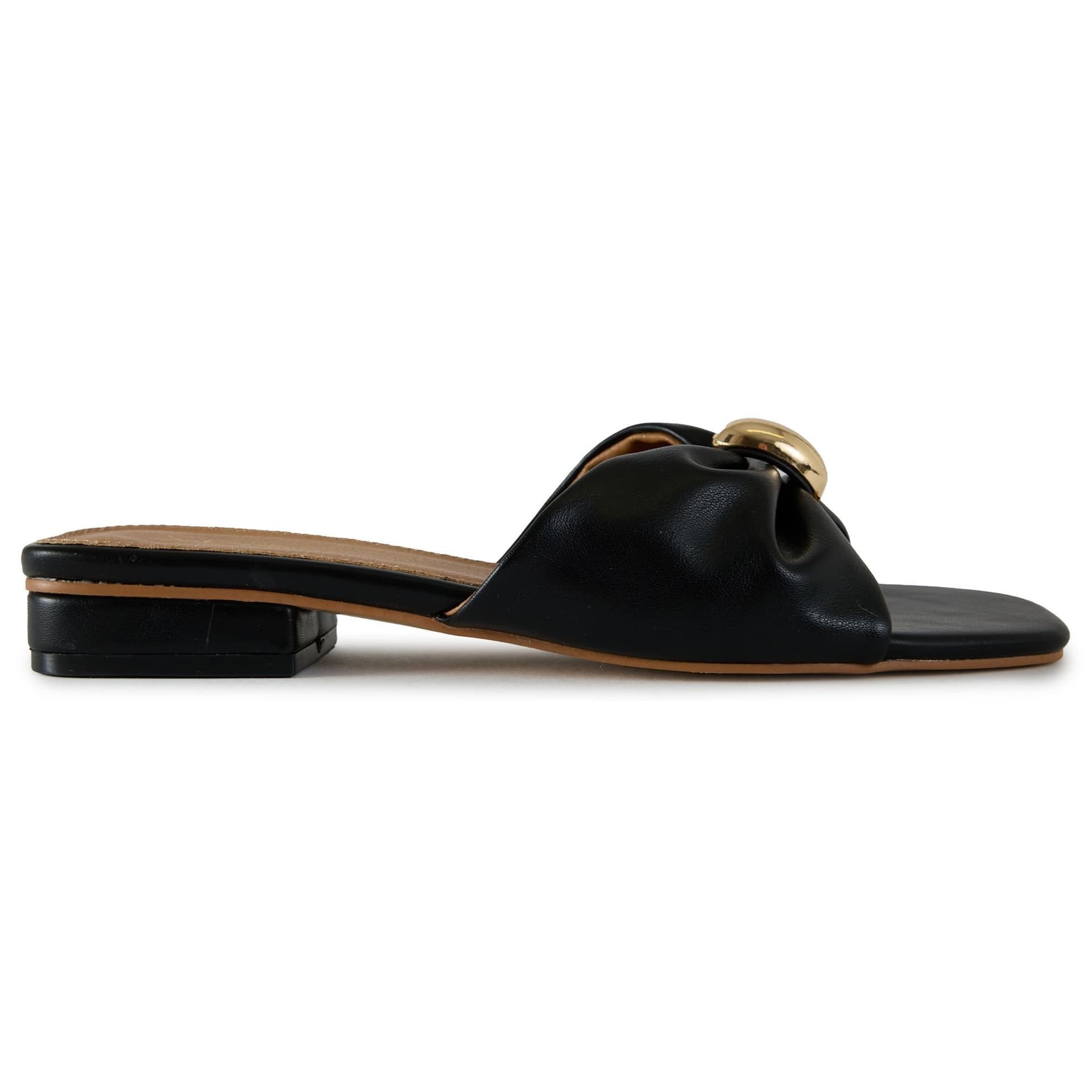 SOLESISTER SOLESISTER Women's February Trim Slide Sandals in Black