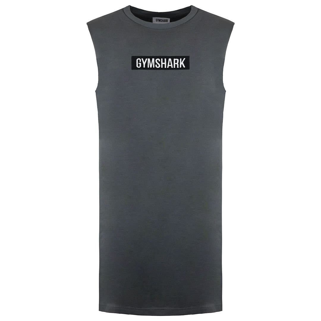 Gymshark Gymshark Men's GFX Central Drop Arm Grey Tank Top