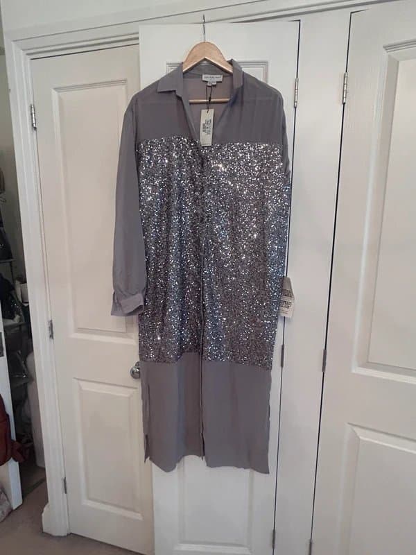Never Fully Dressed Never Fully Dressed Gunmetal Sequin Dress *NEW with tags*