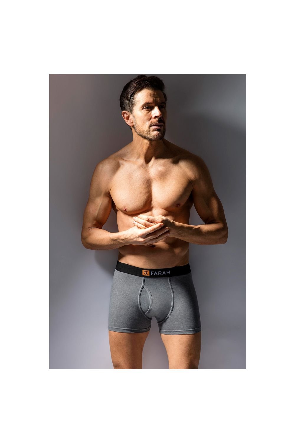 Farah FARAH Men's Mens 3 Pack Cotton Keyhole Trunks in Black - 4