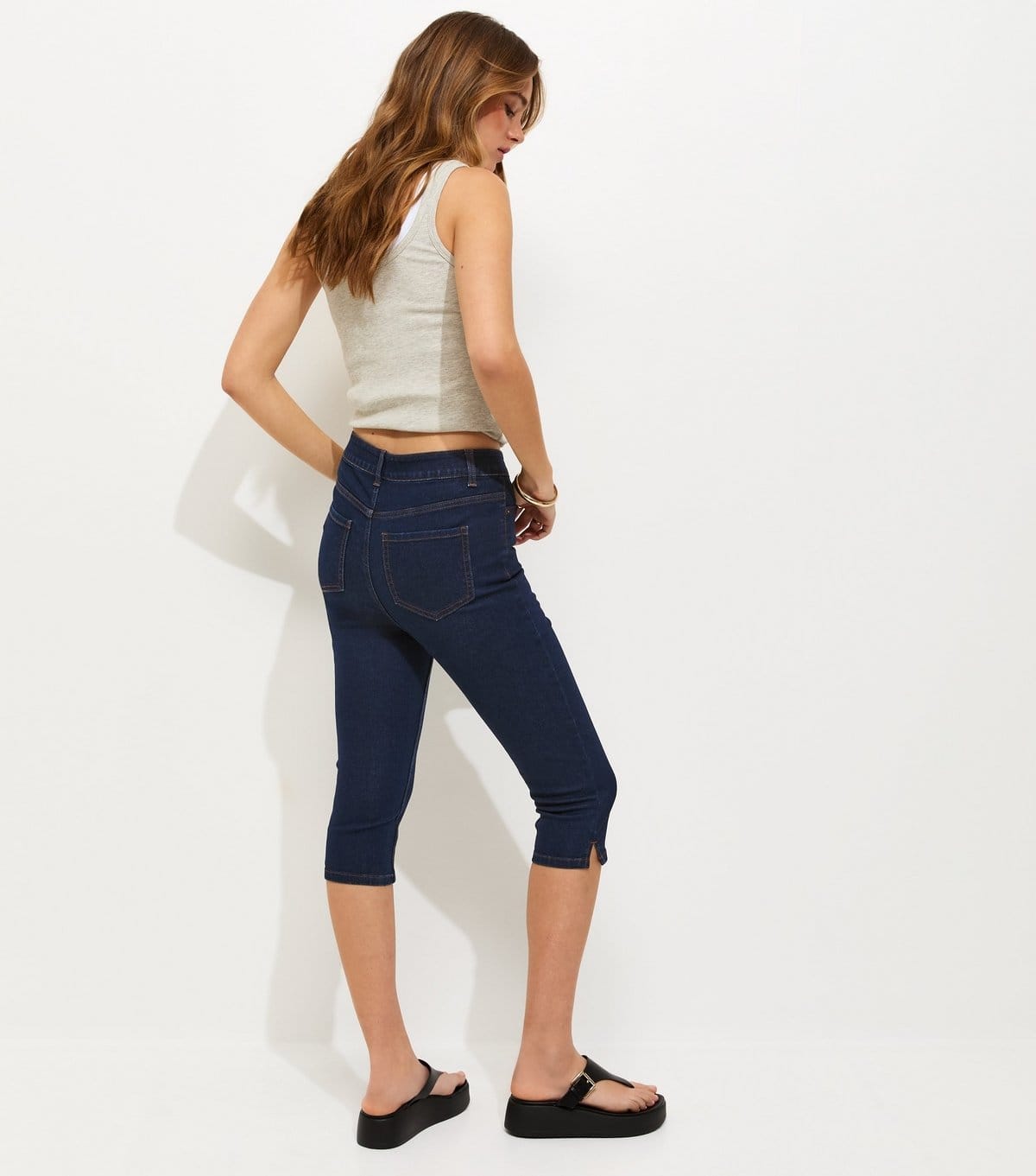 New Look Women's Indigo Wash Denim Capri Trousers New Look - 4