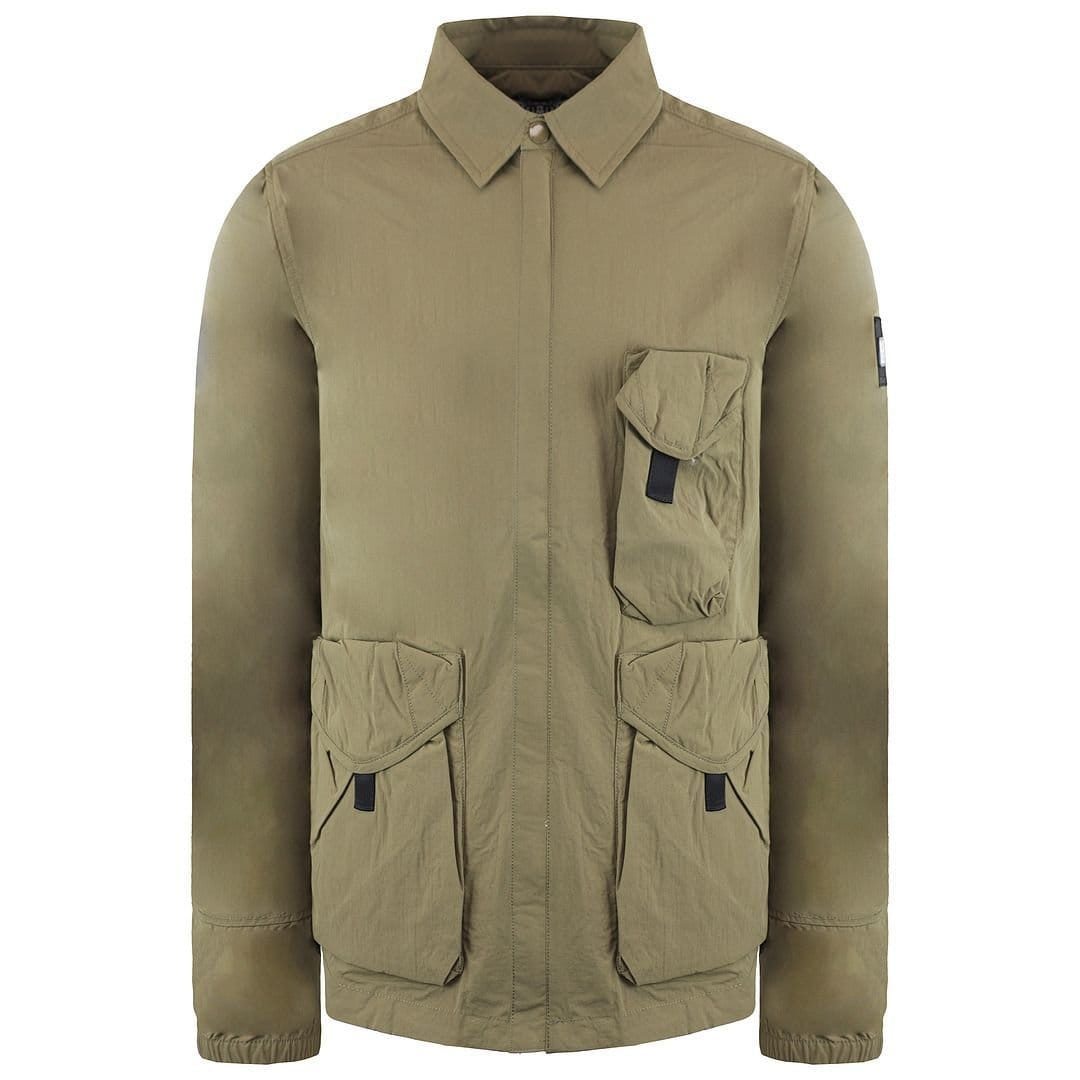 Weekend Offender Weekend Offender Men's Long Sleeve Zip Up Olive Hamburg Jacket in Green - 1
