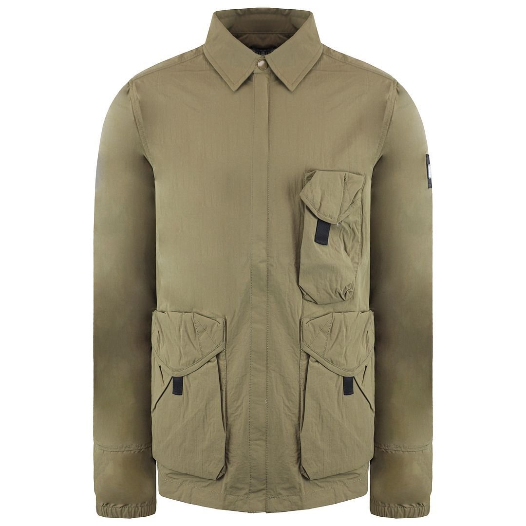 Weekend Offender Weekend Offender Men's Long Sleeve Zip Up Olive Hamburg Jacket in Green - 2