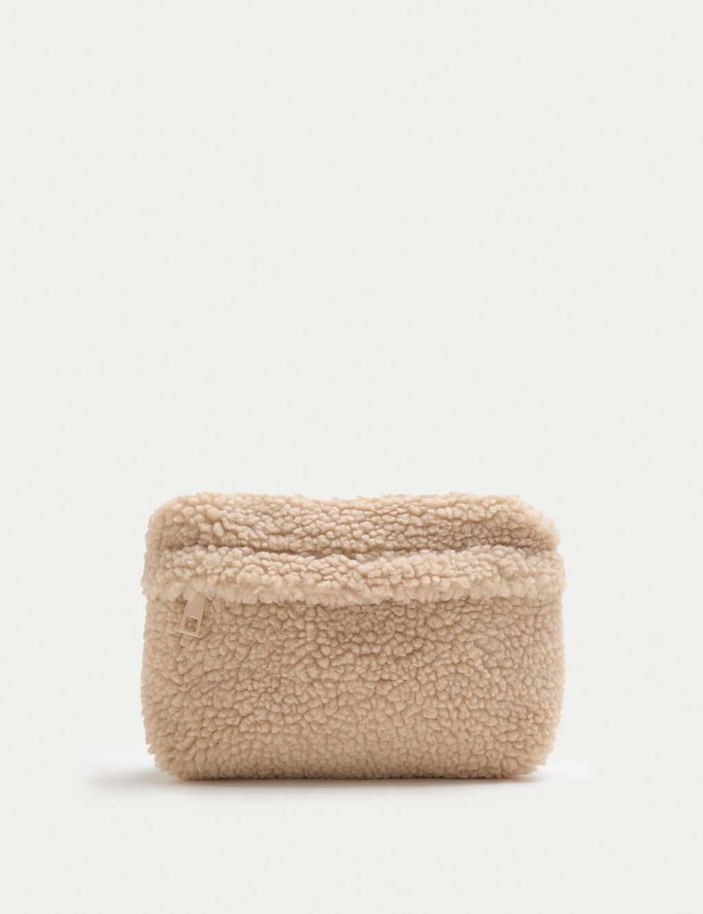 Marks & Spencer M&S Borg Zip Up Pouch Caramel