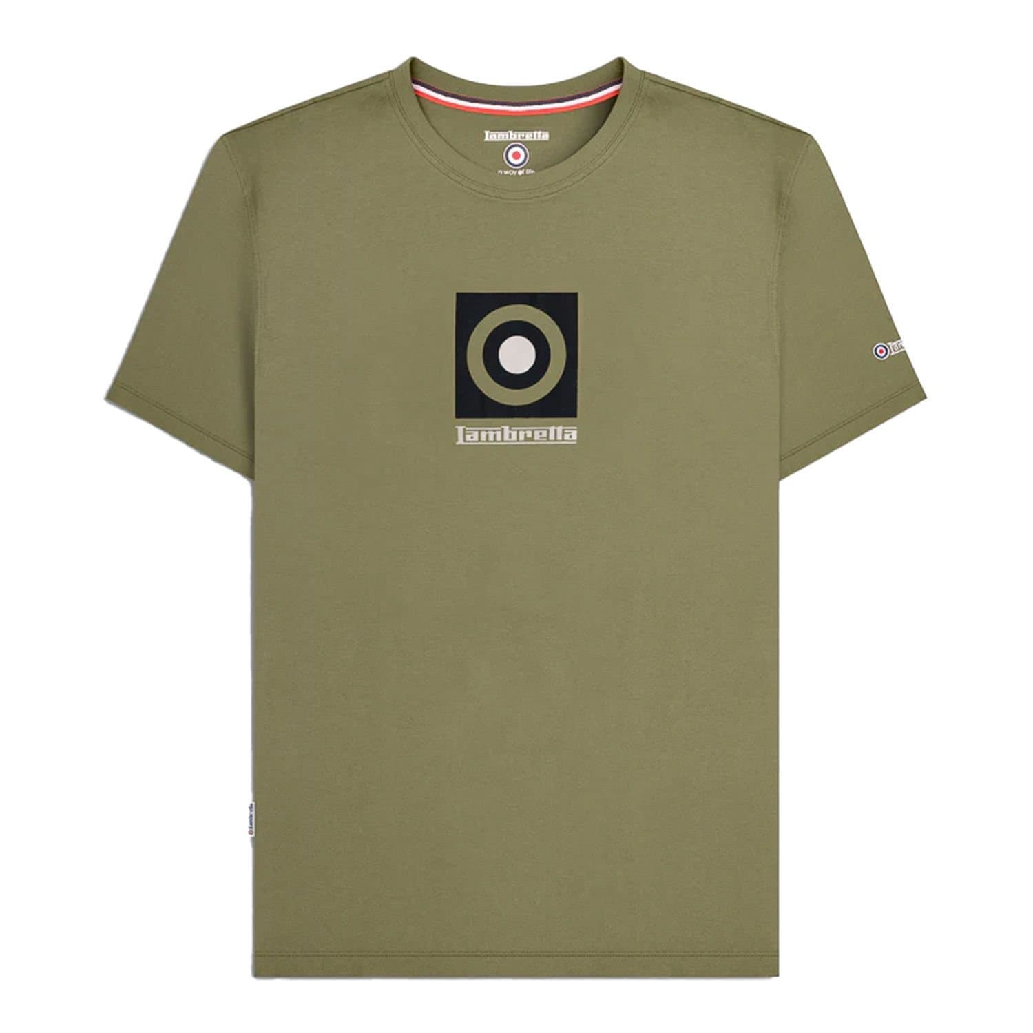 Lambretta Lambretta Men's Box Logo T-Shirt in Khaki