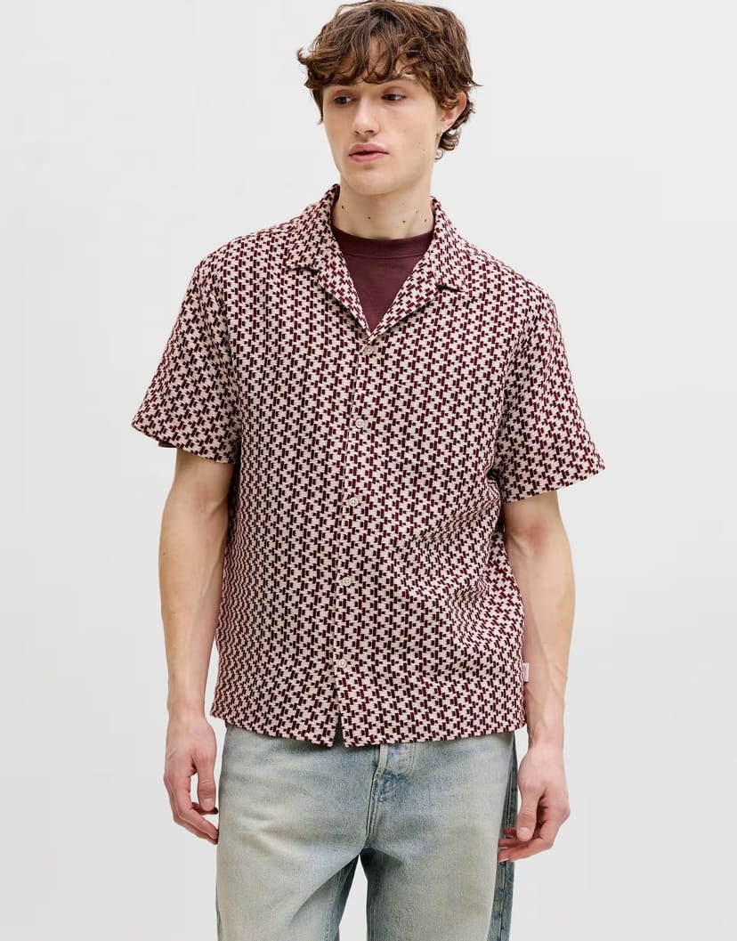 ASOS Jack & Jones Shirt in cabernet - 1