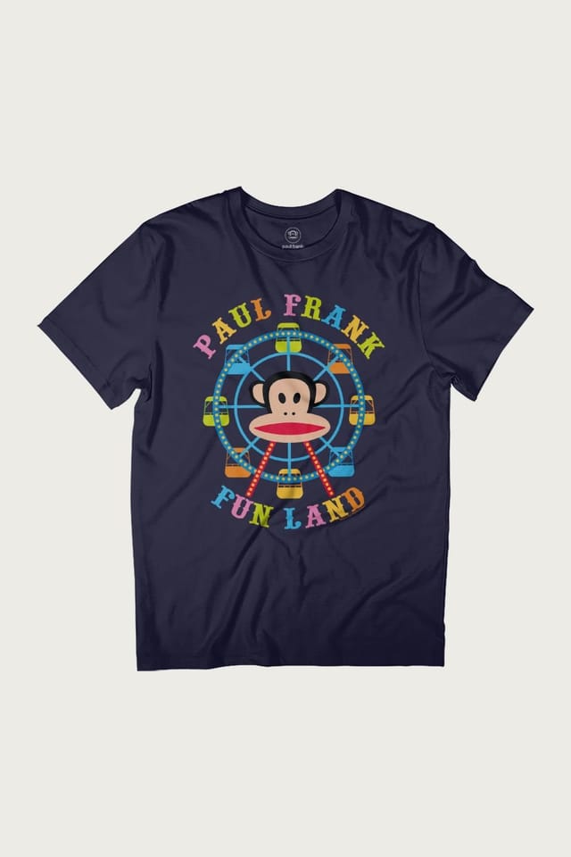 Paul Frank Paul Frank Men's Fun Land Julius Ferris Wheel T-Shirt in Navy - 2