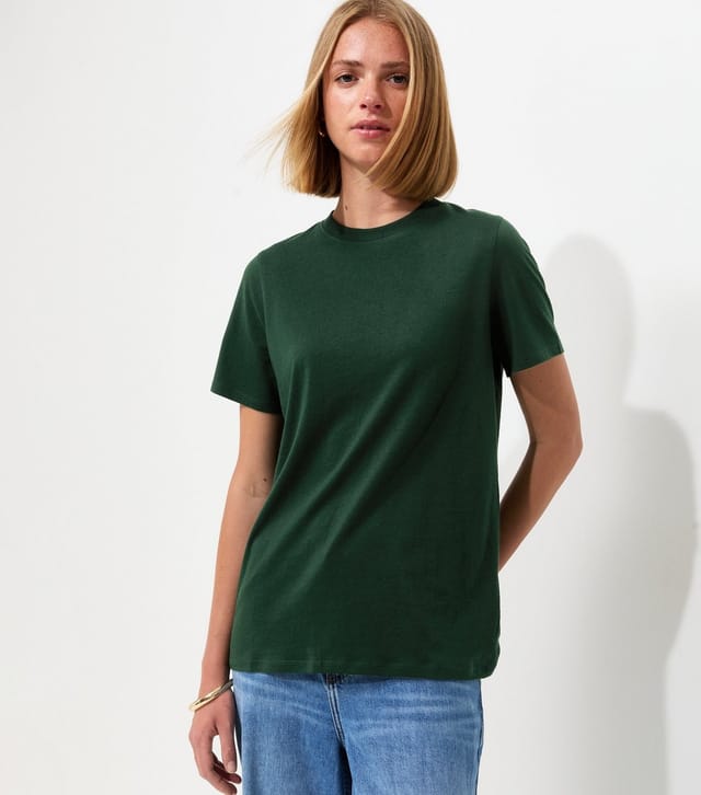 New Look Women's Dark Green Cotton T-Shirt New Look - 2
