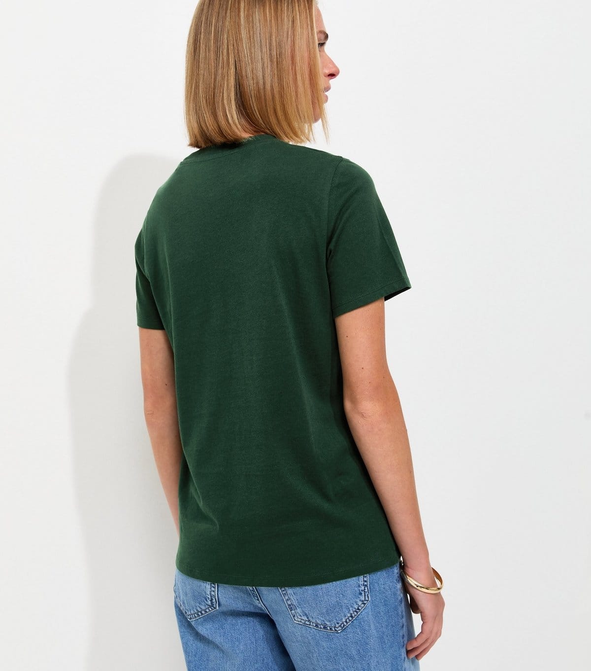 New Look Women's Dark Green Cotton T-Shirt New Look - 4