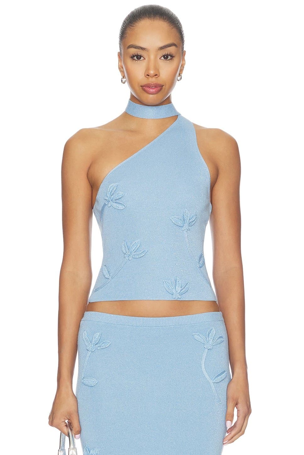 revolve Kaidyn One Shoulder Flower Embroidered Top