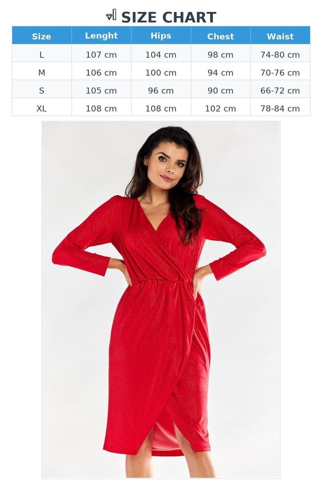 Love Lace Love Lace Women's Evening Envelope Dress Elastic Waist Poland in Red - 3