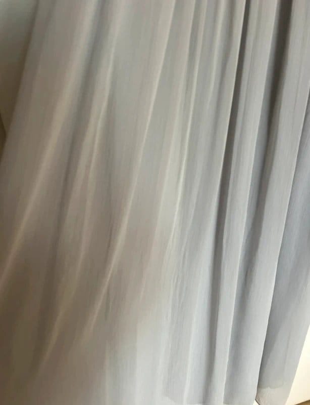 Oasis 🤍 Oasis Grey Chiffon Maxi Dress Strappy Pleated Occasion Prom Wedding Size 10 - 1