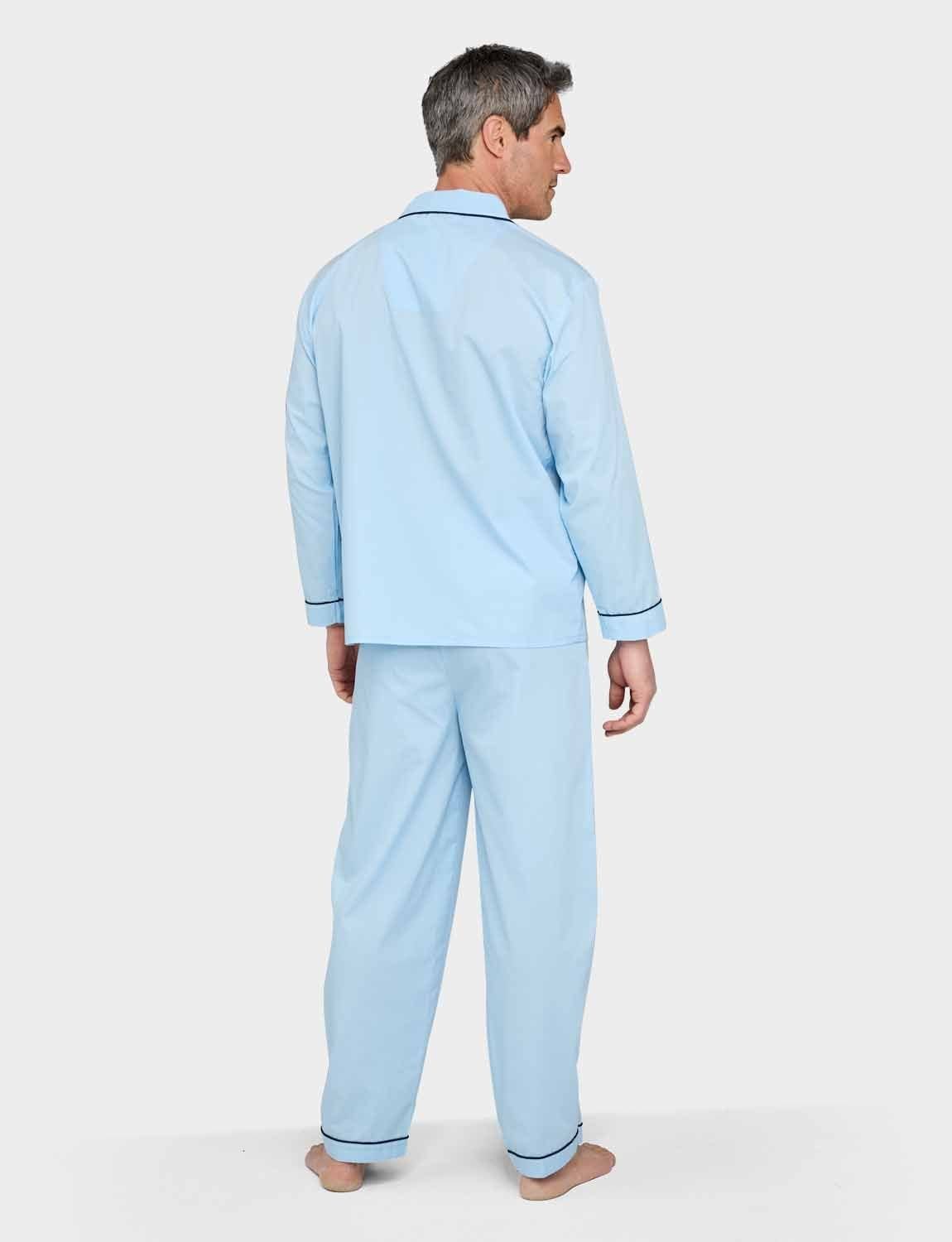 Tootal Tootal Men's Champion Plain Cotton-Blend Pyjamas in Blue - 4