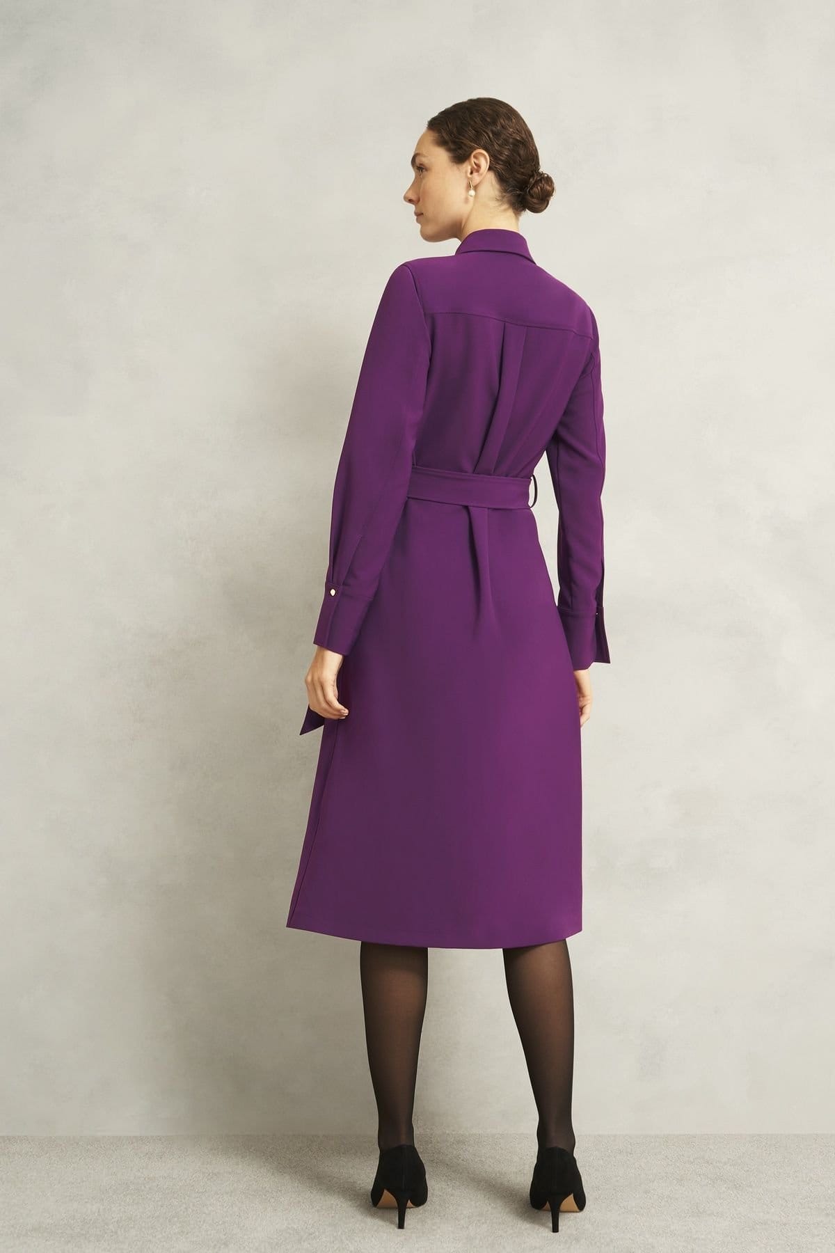 Hobbs London Hobbs London Women's Violet Shirt Dress in Grape - 4