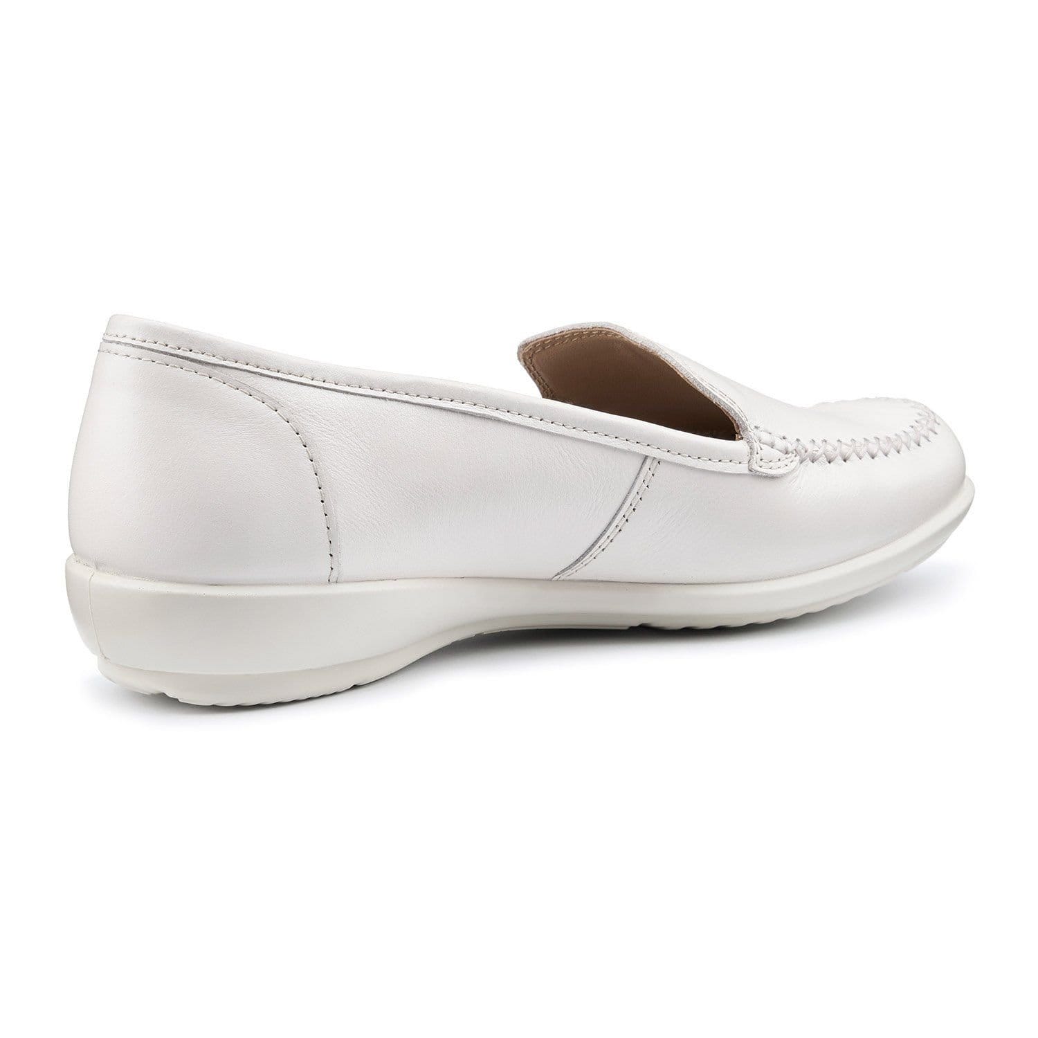 Hotter Hotter Women's Wide Fit 'Jazz' Moccasins in Off-White - 4