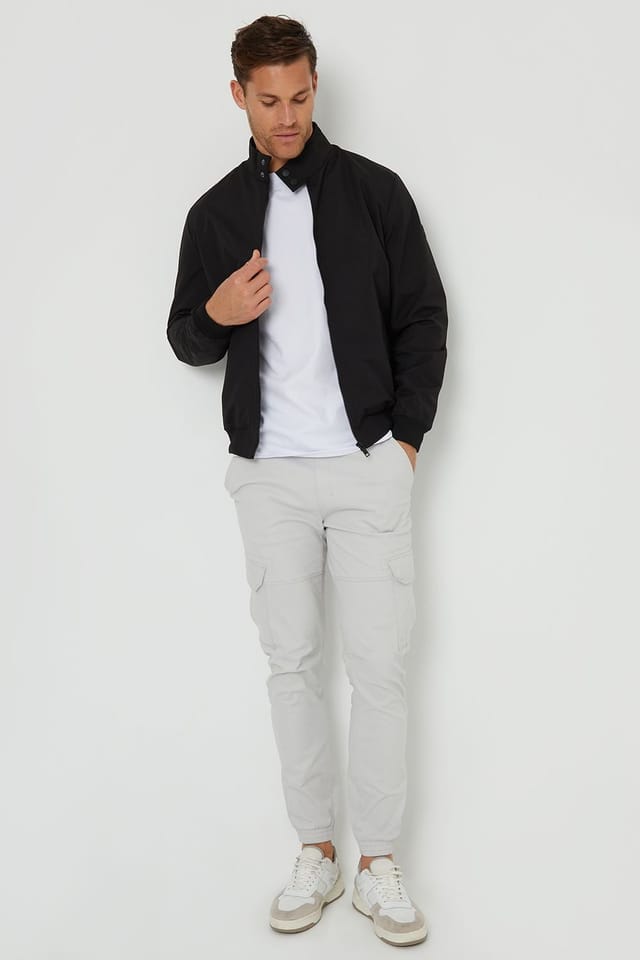 Threadbare Threadbare Men's 'Arnest' Showerproof Harrington Style Jacket in Black - 3