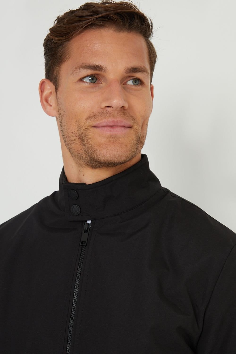 Threadbare Threadbare Men's 'Arnest' Showerproof Harrington Style Jacket in Black - 4