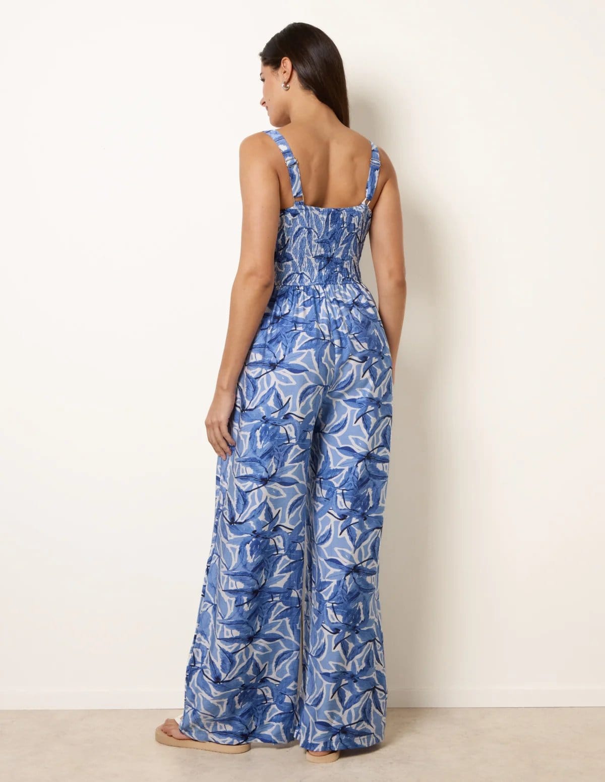 Blue Vanilla Tie Front Jumpsuit - 4