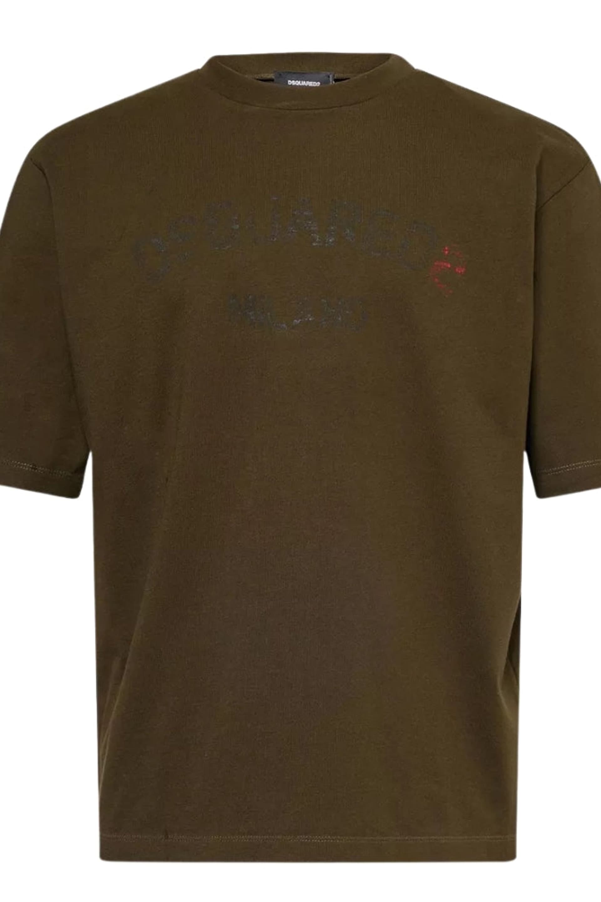 Dsquared2 Dsquared2 Men's Milano Short Sleeve Round T-shirt in Olive