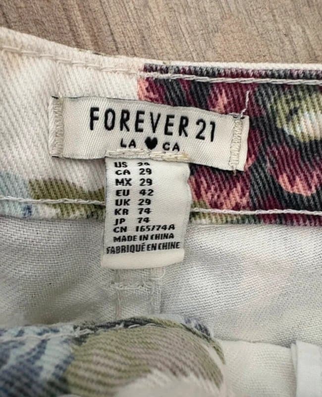 Forever 21 Forever 21 floral denim festival jean shorts size 14