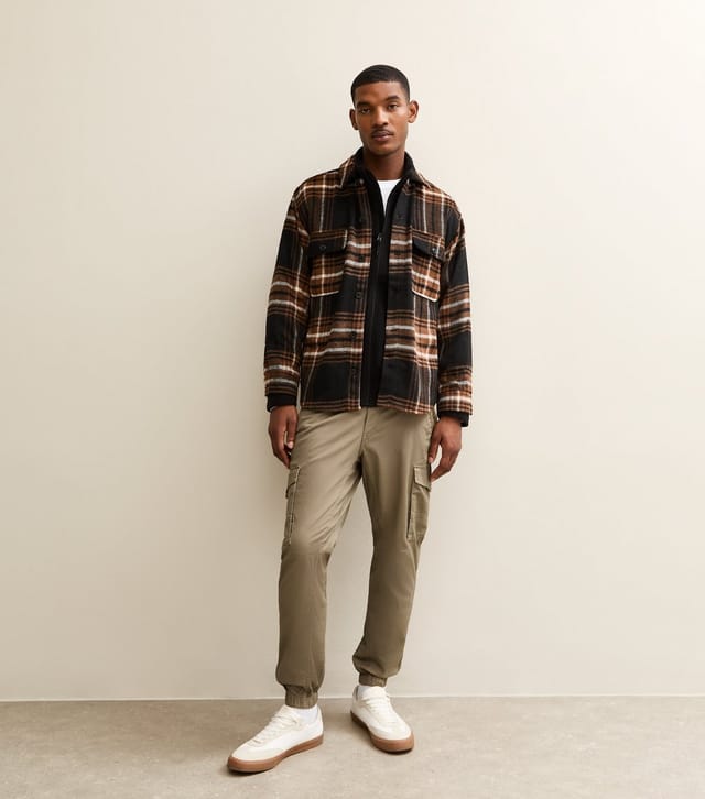 jack & jones Men's Light Brown Tapered Cargo Trousers Jack & Jones New Look - 2