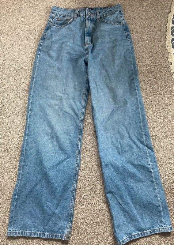 ASOS Design ASOS wide leg dad jeans W25 L30 mid blue