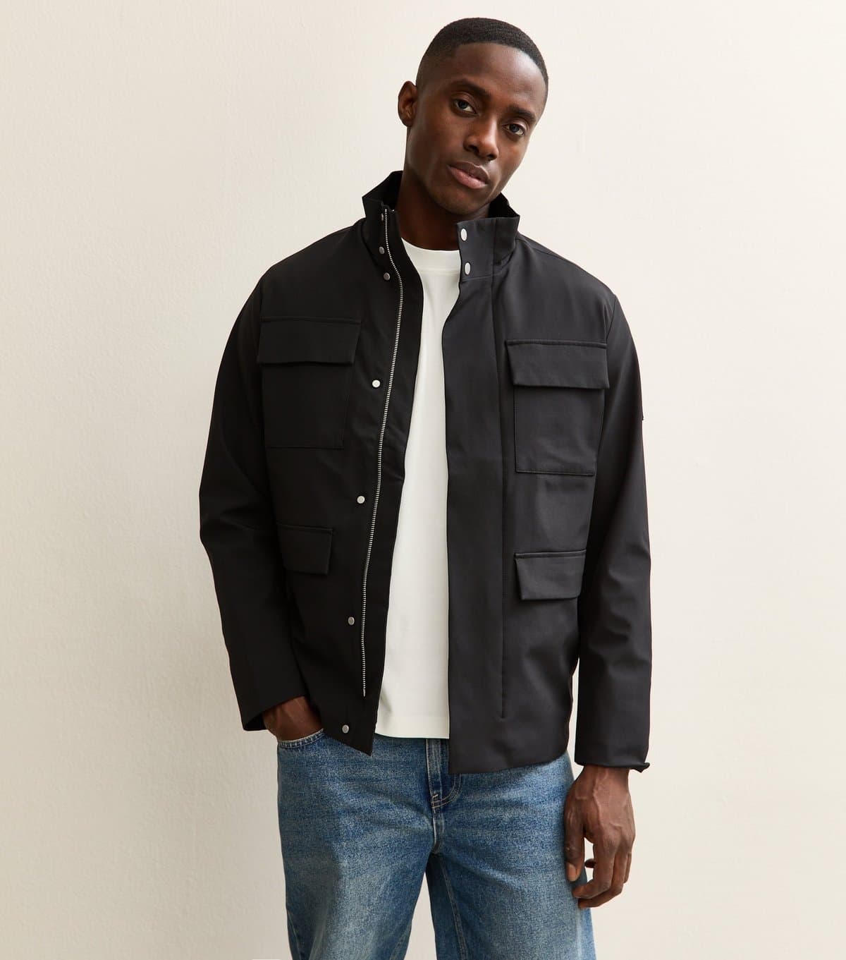 jack & jones Men's Black Aspen Field Jacket Jack & Jones New Look