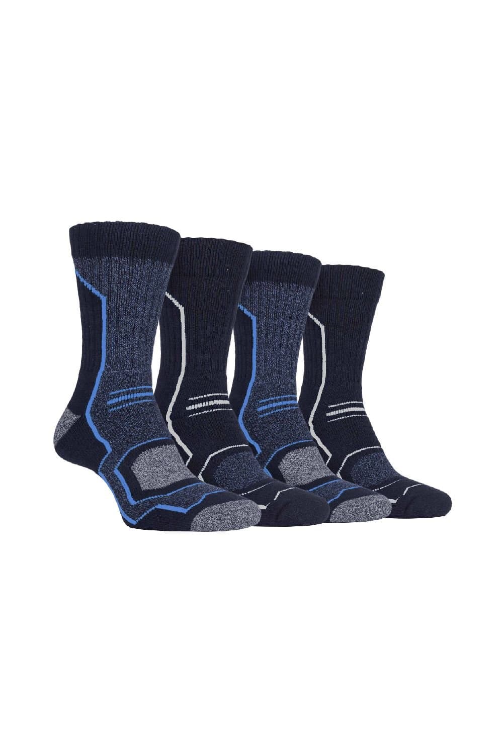 SOCKSHOP Storm Bloc SOCKSHOP Storm Bloc Men's 4 Pack Cushioned Anti Blister Hiking Socks in Navy