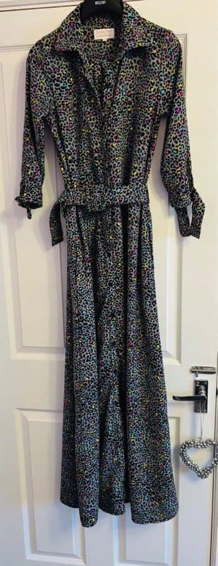 Dancing Leopard Dancing leopard plunge shirt dress wedding party holiday 10-12 same day post