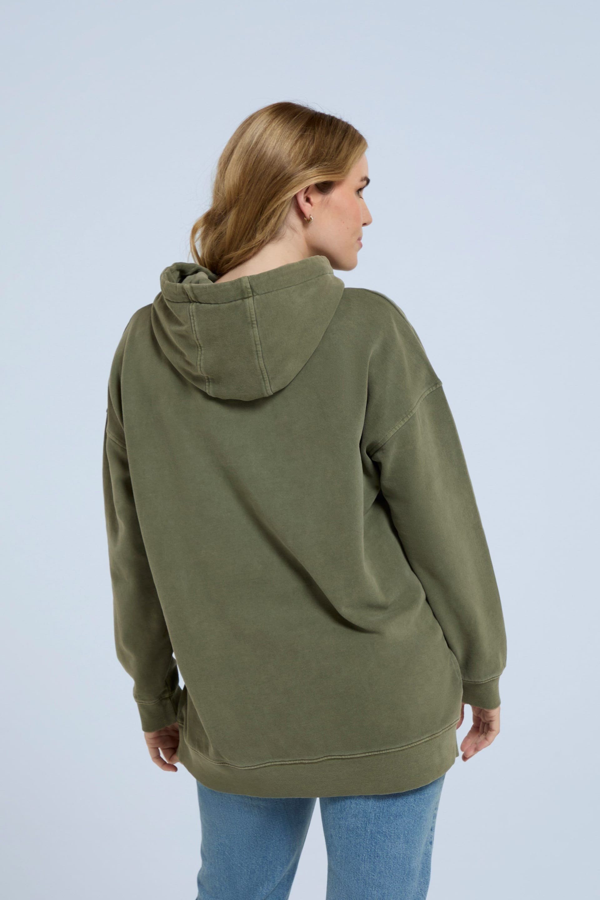 Animal Animal Women's 'Amber' Stylish Cotton Hoodie Soft Relaxed Fit Lightweight Sweatshirt in Khaki - 4