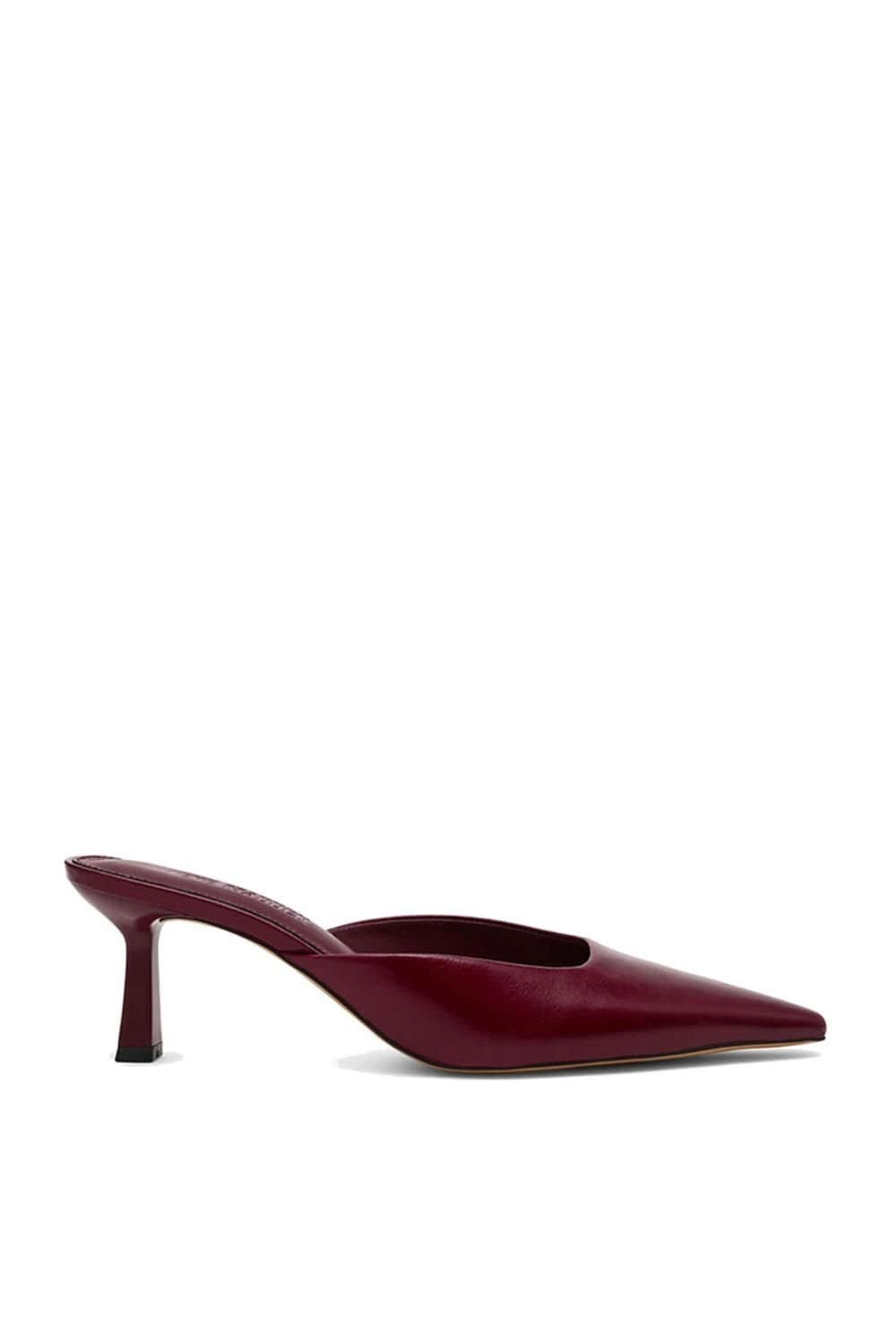 Steve Madden STEVE MADDEN Women's 'Lisbeth Heel Wine' Leather Heels in Wine